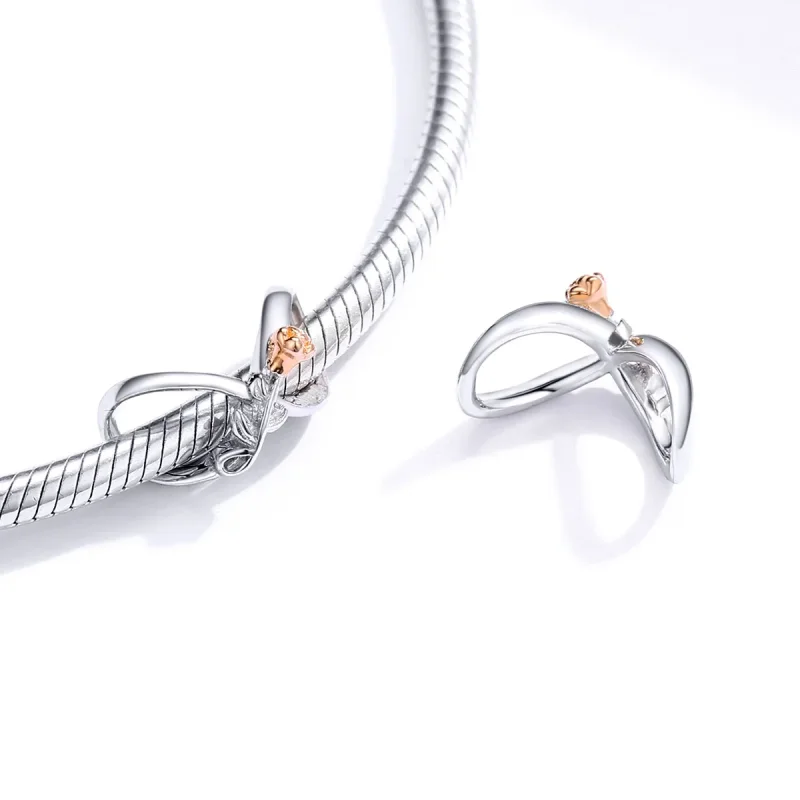 (imagine pentru) Talisman Tip Pandora Iubire infinita în două nuanțe - SCC1463 - Vizualizare 4