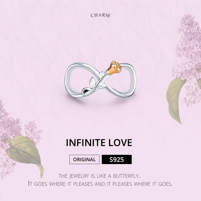 (imagine pentru) Talisman Tip Pandora Iubire infinita în două nuanțe - SCC1463 - Vizualizare 6