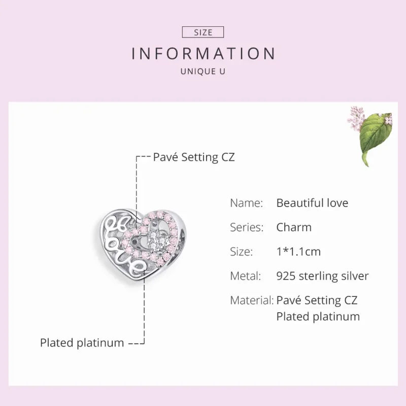 (imagine pentru) Talisman Tip Pandora Iubirea vietii din argint - SCC1301 - Vizualizare 3