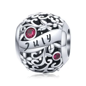 (imagine pentru) Talisman Tip Pandora Iulie piatra de naștere granat din argint - SCC1385-7