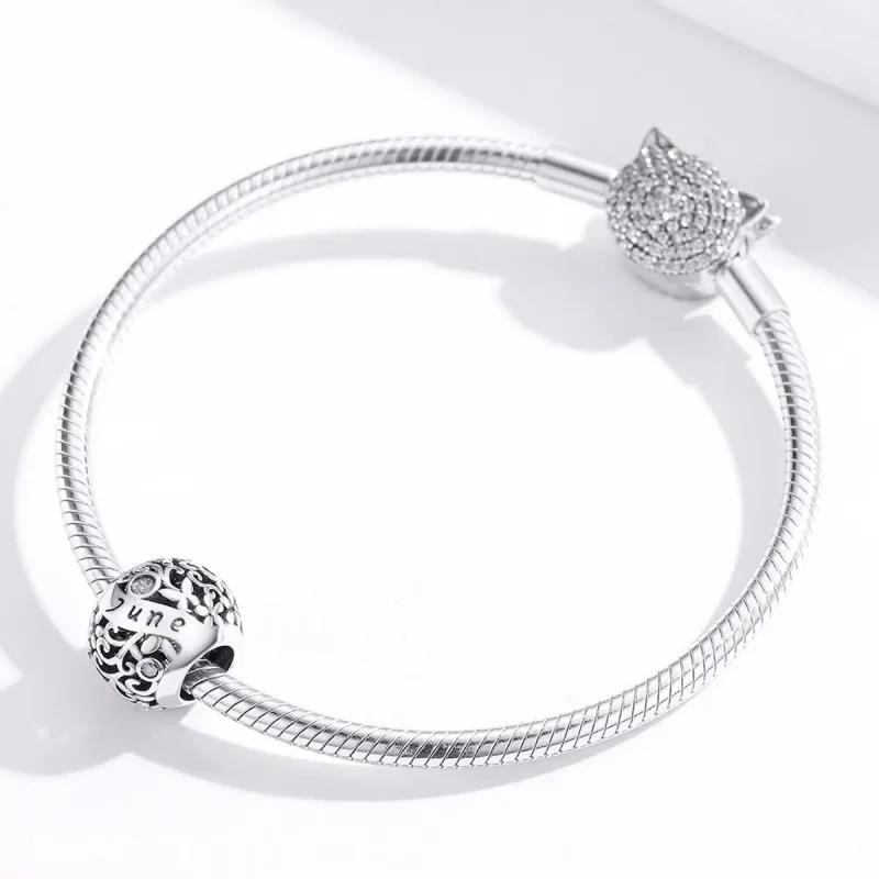 (imagine pentru) Talisman Tip Pandora Iunie Birthstone din argint - SCC1385-6 - Vizualizare 2
