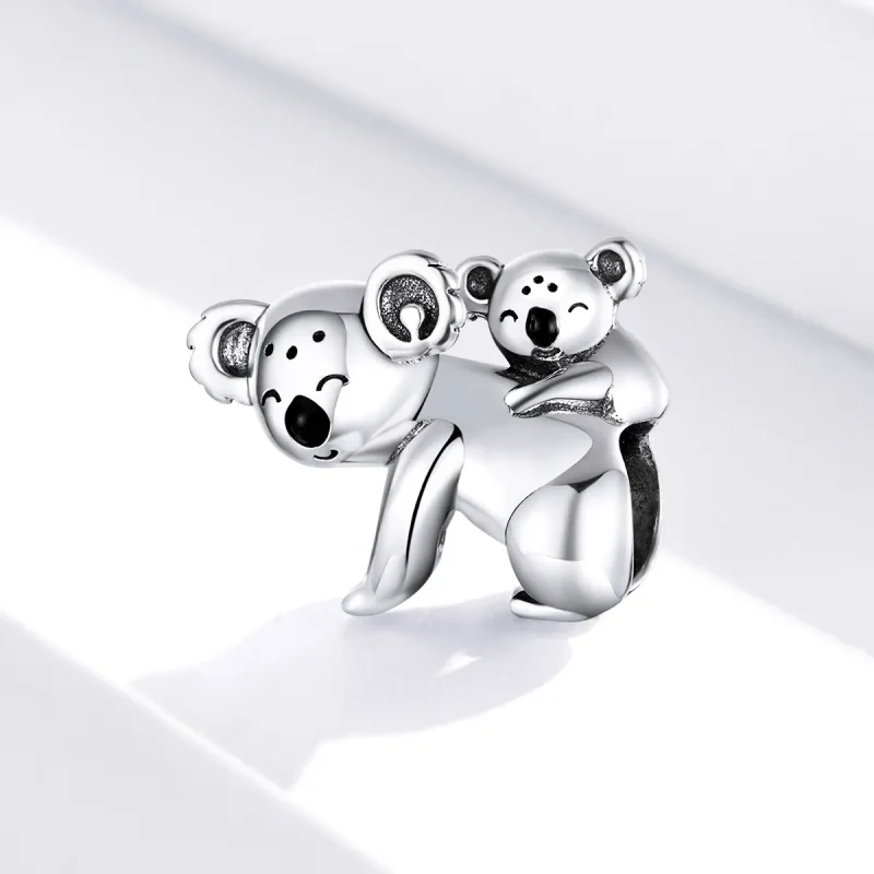 (imagine pentru) Talisman Tip Pandora Koala cu Kid din argint - BSC260 - Vizualizare 2