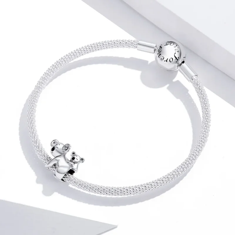 (imagine pentru) Talisman Tip Pandora Koala cu Kid din argint - BSC260 - Vizualizare 3