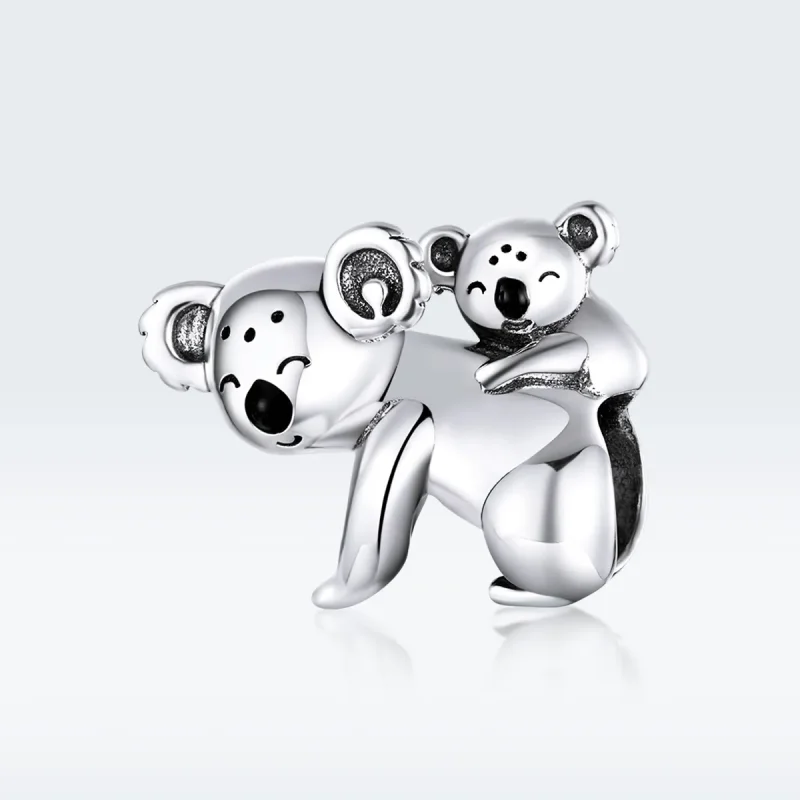 (imagine pentru) Talisman Tip Pandora Koala cu Kid din argint - BSC260 - Vizualizare 5