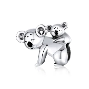 (imagine pentru) Talisman Tip Pandora Koala cu Kid din argint - BSC260