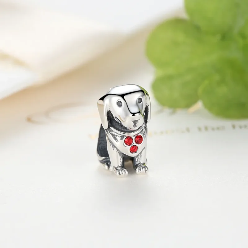 (imagine pentru) Talisman Tip Pandora Labrador din argint - SCC016 - Vizualizare 4