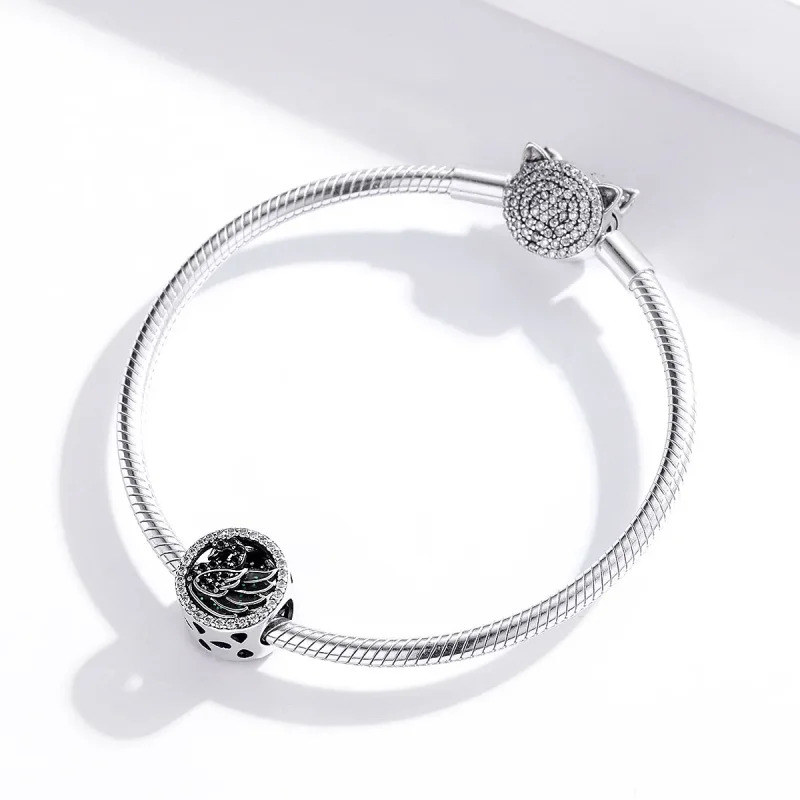 (imagine pentru) Talisman Tip Pandora Lebada neagra din argint - SCC1342 - Vizualizare 3
