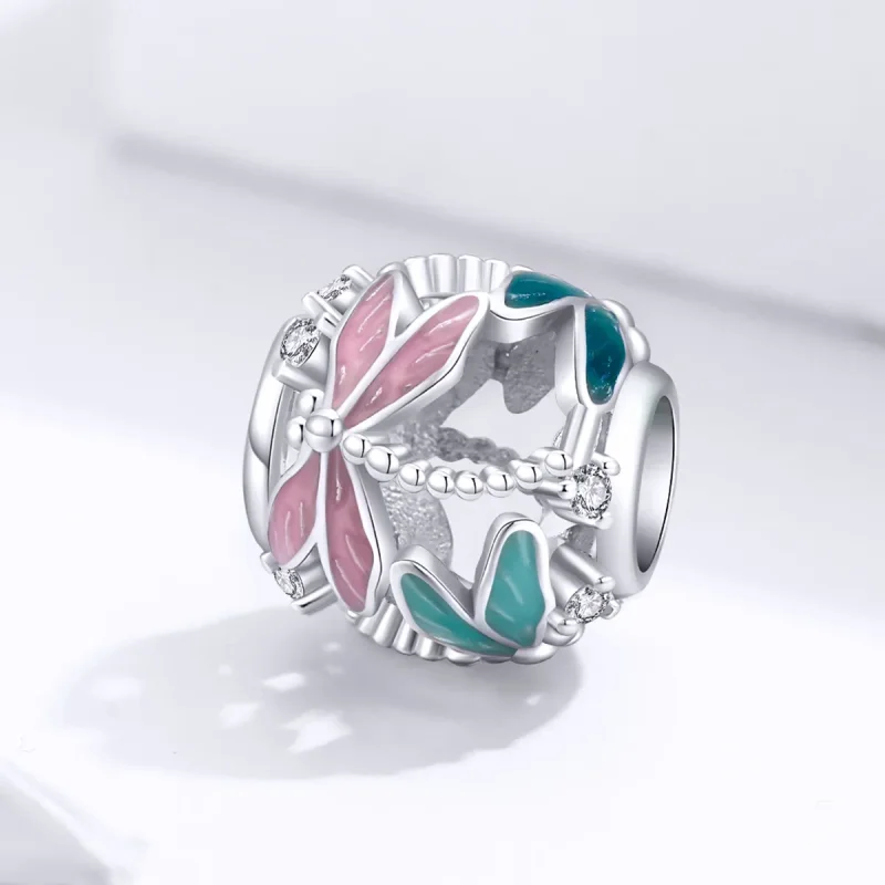 (imagine pentru) Talisman Tip Pandora libelulă din argint - BSC198 - Vizualizare 2