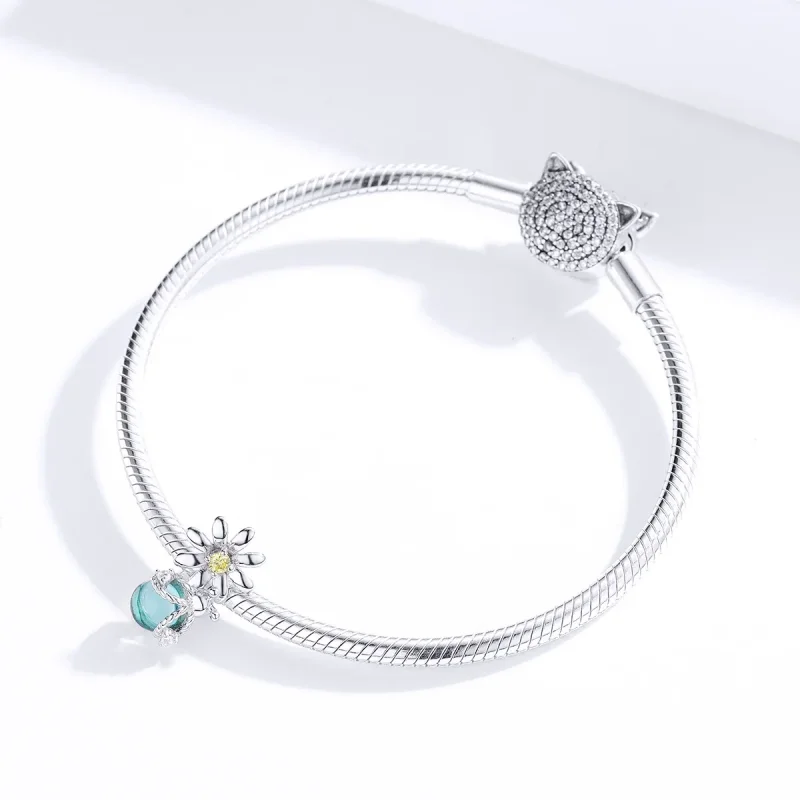 (imagine pentru) Talisman Tip Pandora Licuricii și Daisy din argint - SCC1369 - Vizualizare 2