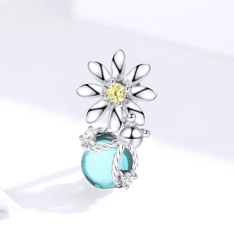 (imagine pentru) Talisman Tip Pandora Licuricii și Daisy din argint - SCC1369 - Vizualizare 3