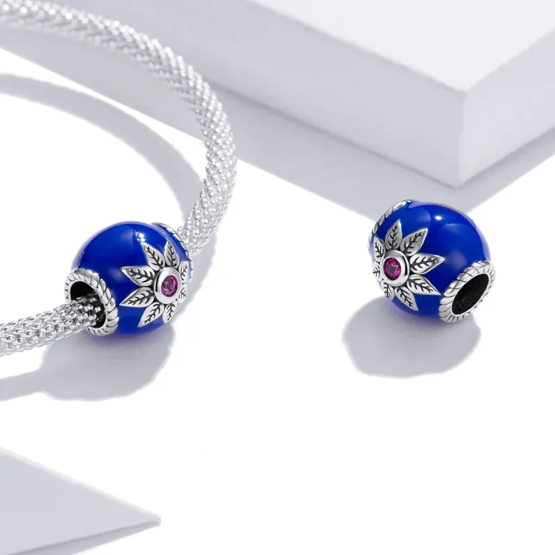 (imagine pentru) Talisman Tip Pandora Lotus din argint - SCC1822 - Vizualizare 4