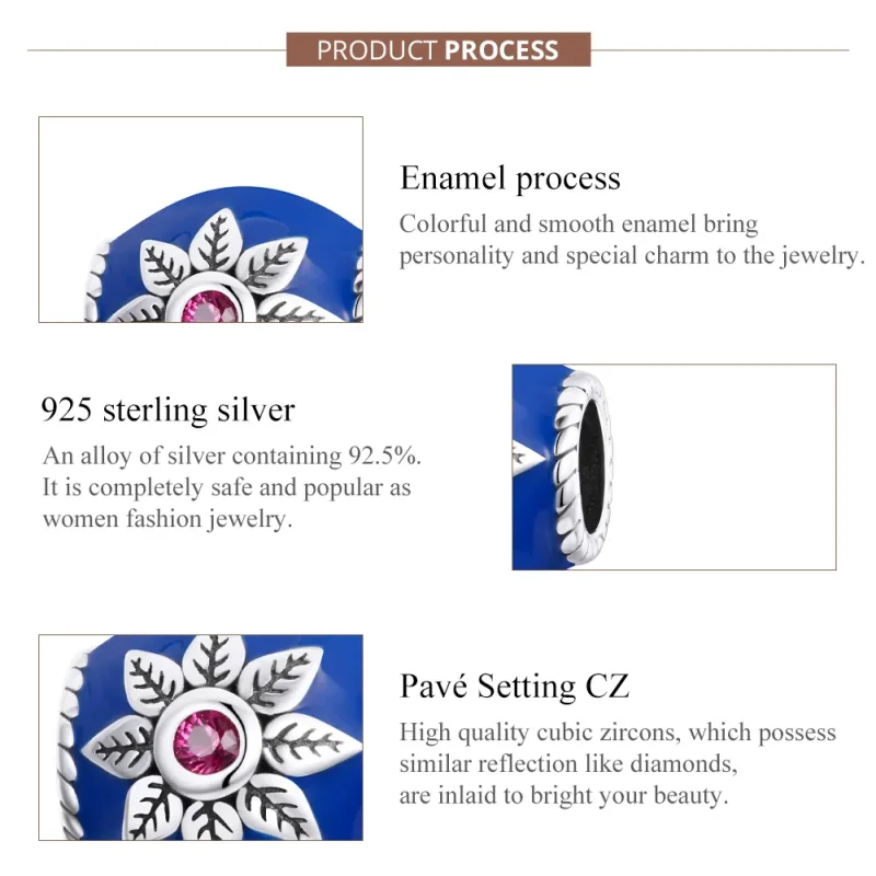 (imagine pentru) Talisman Tip Pandora Lotus din argint - SCC1822 - Vizualizare 7