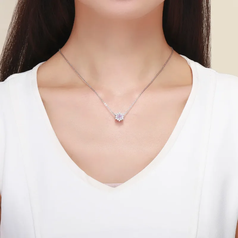 (imagine pentru) Talisman Tip Pandora Lotus roșu din argint - BSC038 - Vizualizare 5