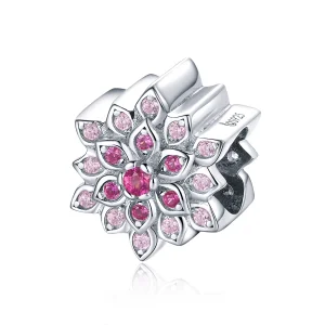(imagine pentru) Talisman Tip Pandora Lotus roșu din argint - BSC038