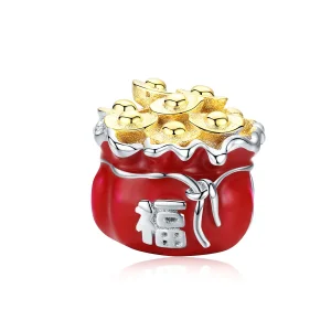 (imagine pentru) Talisman Tip Pandora Lucky Bag în două nuanțe - BSC100