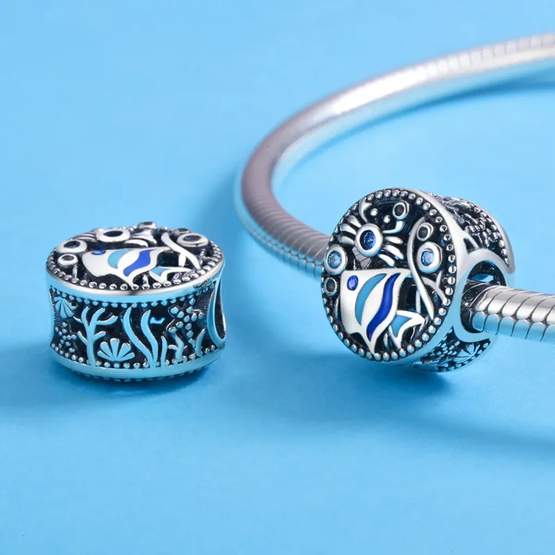(imagine pentru) Talisman Tip Pandora Lumea subacvatică Ocean Life din argint - SCC763 - Vizualizare 3