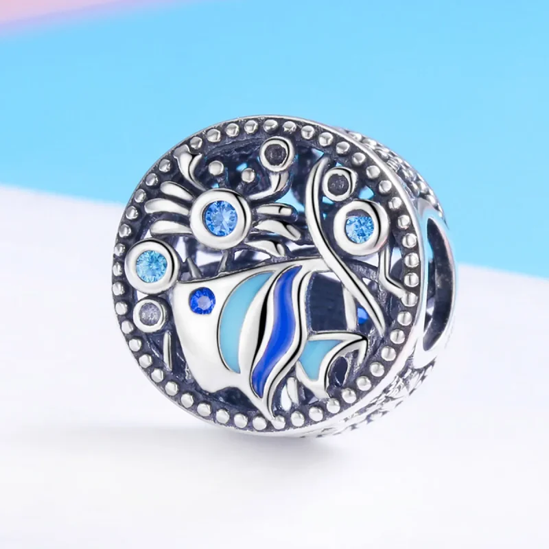 (imagine pentru) Talisman Tip Pandora Lumea subacvatică Ocean Life din argint - SCC763 - Vizualizare 4