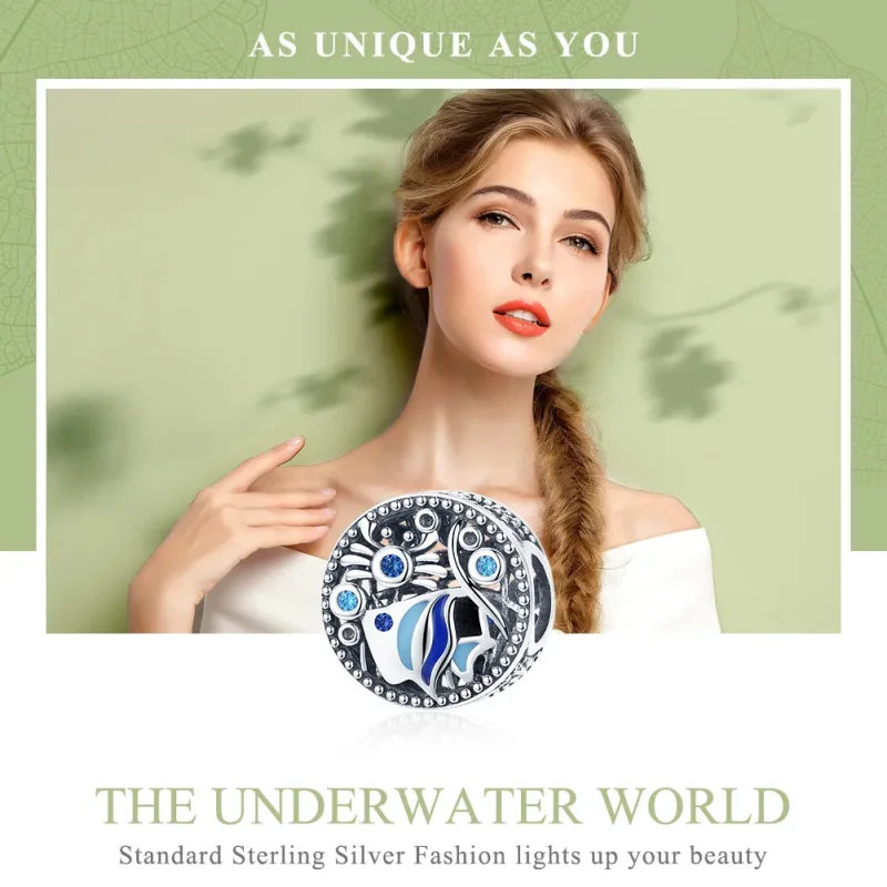 (imagine pentru) Talisman Tip Pandora Lumea subacvatică Ocean Life din argint - SCC763 - Vizualizare 6