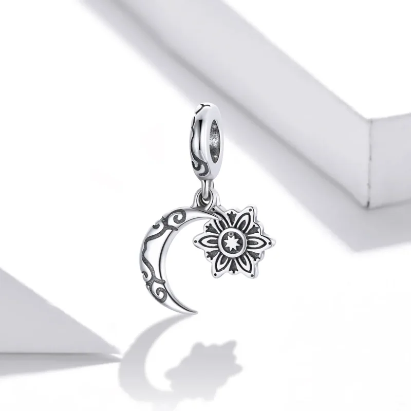 (imagine pentru) Talisman Tip Pandora Luna Lotus din argint - SCC1826 - Vizualizare 2