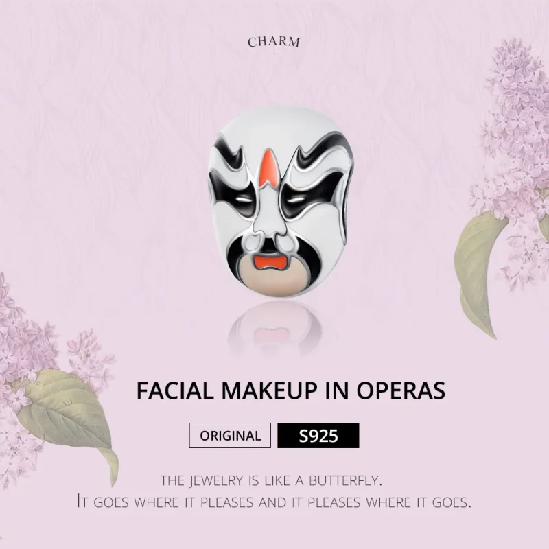 (imagine pentru) Talisman Tip Pandora Machiaj facial în operă din argint - SCC1192 - Vizualizare 2