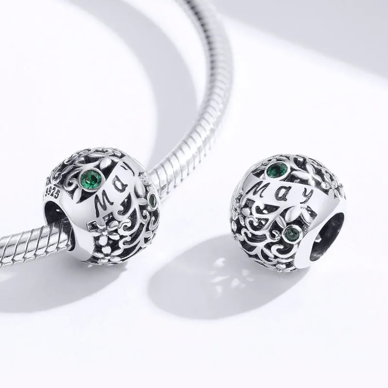 (imagine pentru) Talisman Tip Pandora Mai Birthstone din argint - SCC1385-5 - Vizualizare 2