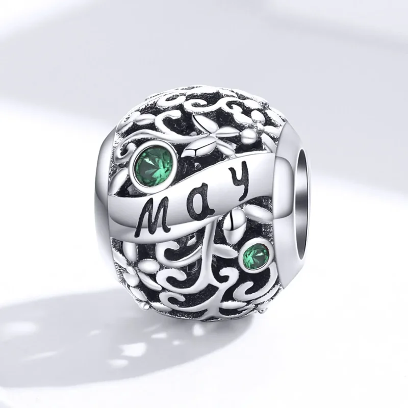 (imagine pentru) Talisman Tip Pandora Mai Birthstone din argint - SCC1385-5 - Vizualizare 4