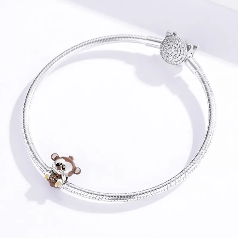 (imagine pentru) Talisman Tip Pandora Maimuţă din argint - BSC125 - Vizualizare 3
