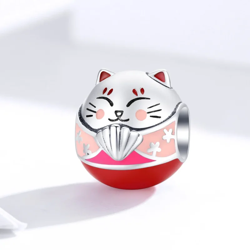 (imagine pentru) Talisman Tip Pandora Maneki Neko din argint - SCC1341 - Vizualizare 2