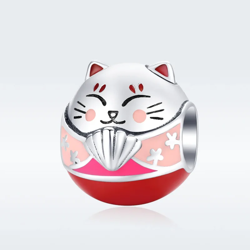 (imagine pentru) Talisman Tip Pandora Maneki Neko din argint - SCC1341 - Vizualizare 5
