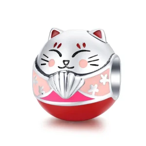 (imagine pentru) Talisman Tip Pandora Maneki Neko din argint - SCC1341