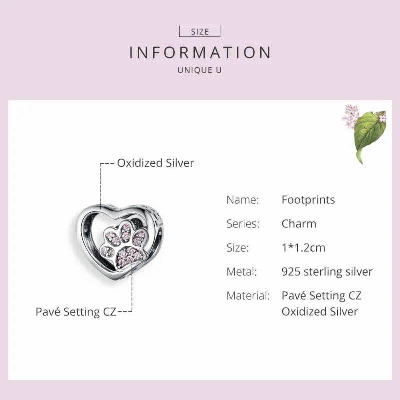 (imagine pentru) Talisman Tip Pandora Marca animalelor de companie din argint - SCC1191 - Vizualizare 3