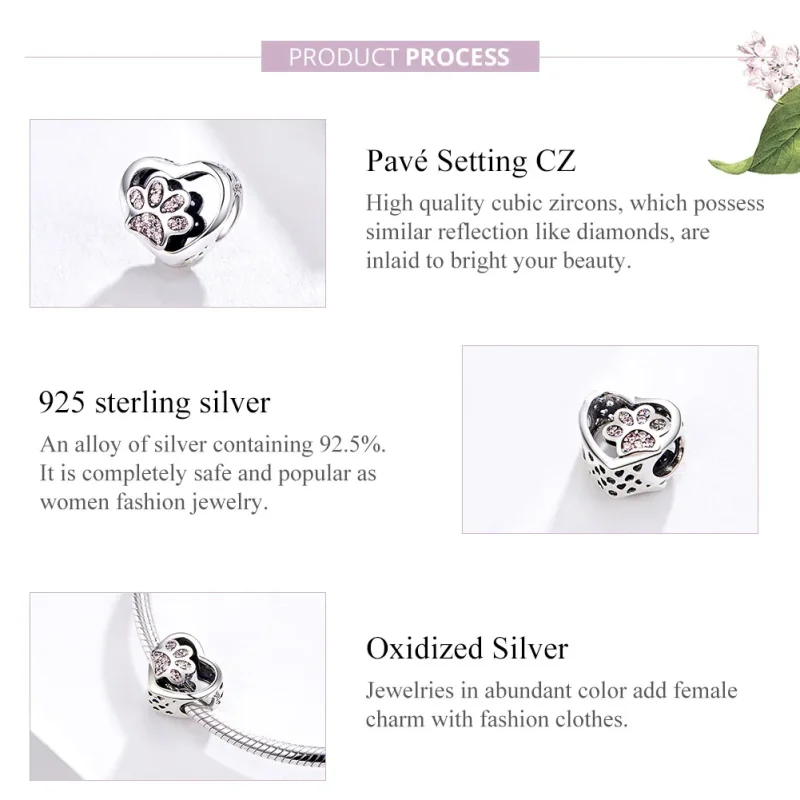 (imagine pentru) Talisman Tip Pandora Marca animalelor de companie din argint - SCC1191 - Vizualizare 4