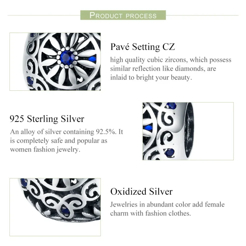 (imagine pentru) Talisman Tip Pandora Margaretă din argint - SCC1119 - Vizualizare 5
