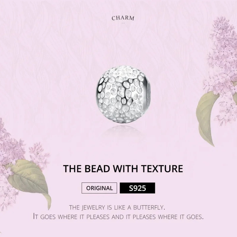 (imagine pentru) Talisman Tip Pandora Margele Cu Textură din argint - SCC1245 - Vizualizare 2