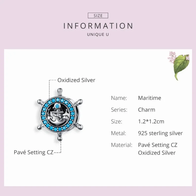 (imagine pentru) Talisman Tip Pandora Maritim din argint - SCC1200 - Vizualizare 3