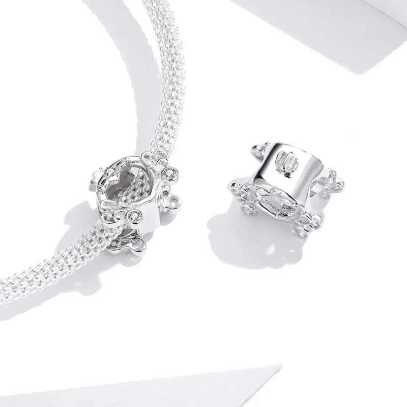 (imagine pentru) Talisman Tip Pandora Masina de dovleac Cenusareasa lui din argint - BSC270 - Vizualizare 4