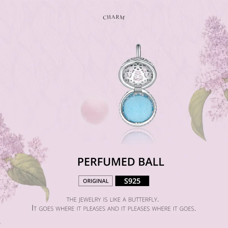 (imagine pentru) Talisman Tip Pandora Minge parfumată din argint - SCC1198 - Vizualizare 2