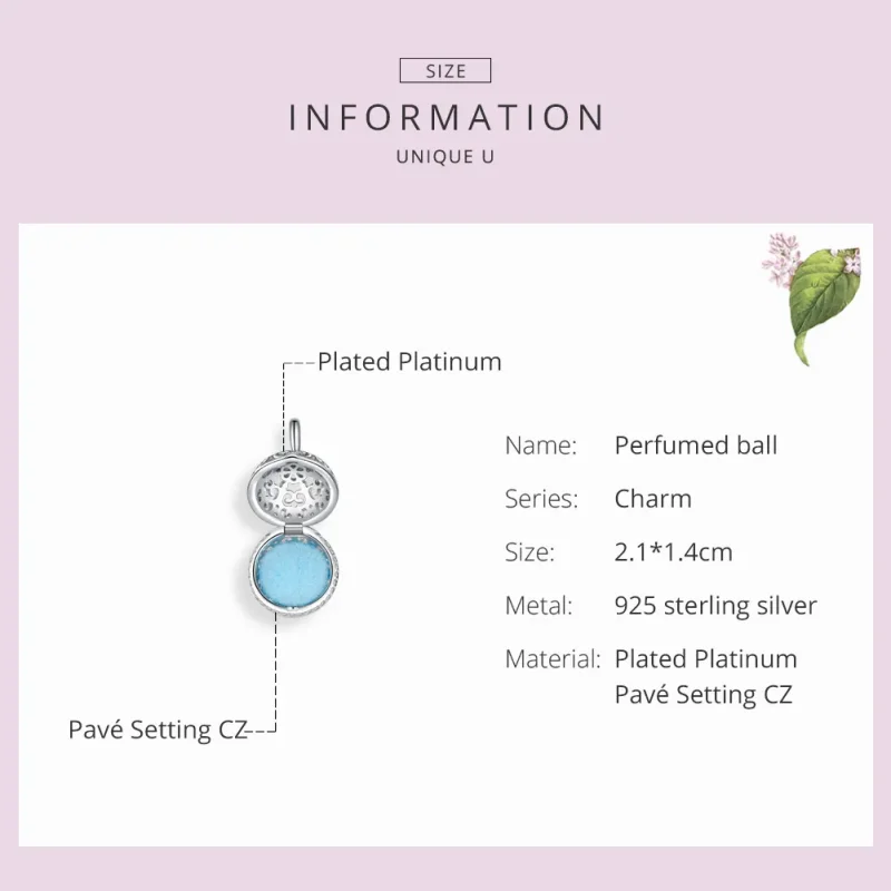(imagine pentru) Talisman Tip Pandora Minge parfumată din argint - SCC1198 - Vizualizare 3