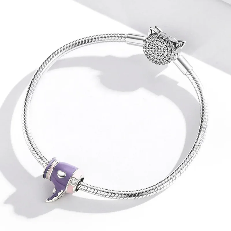 (imagine pentru) Talisman Tip Pandora Mini uscător de păr din argint - SCC1865 - Vizualizare 4
