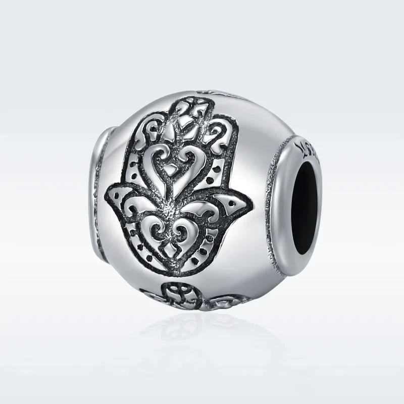 (imagine pentru) Talisman Tip Pandora Mâna Fatimei din argint - SCC306 - Vizualizare 2