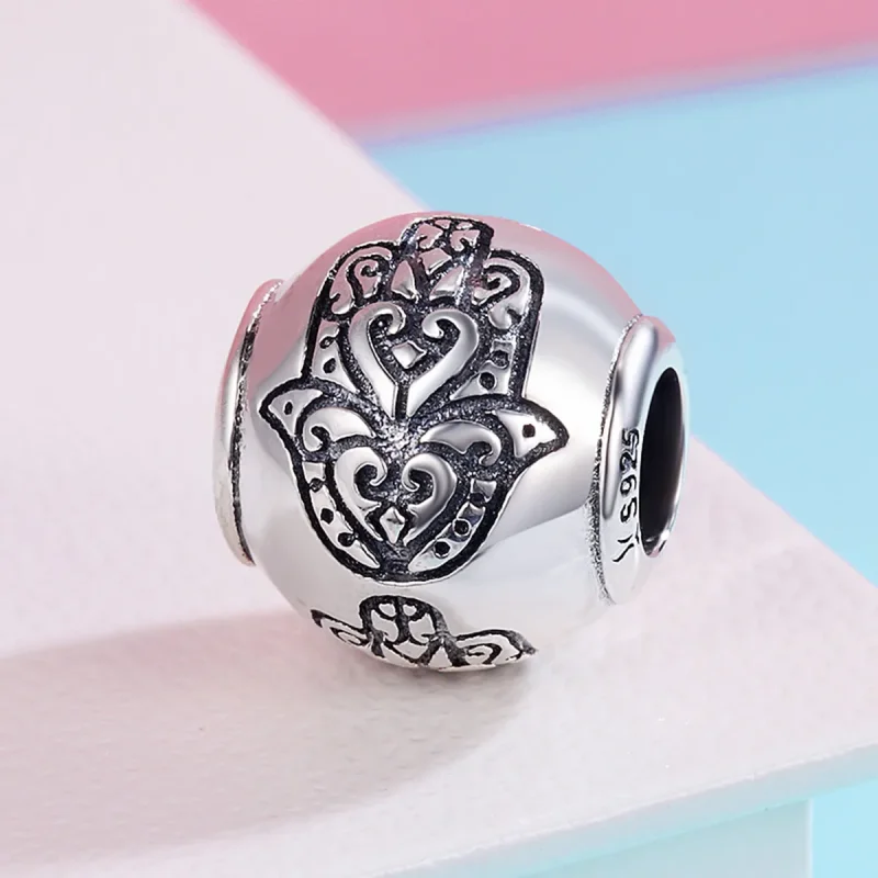 (imagine pentru) Talisman Tip Pandora Mâna Fatimei din argint - SCC306 - Vizualizare 4