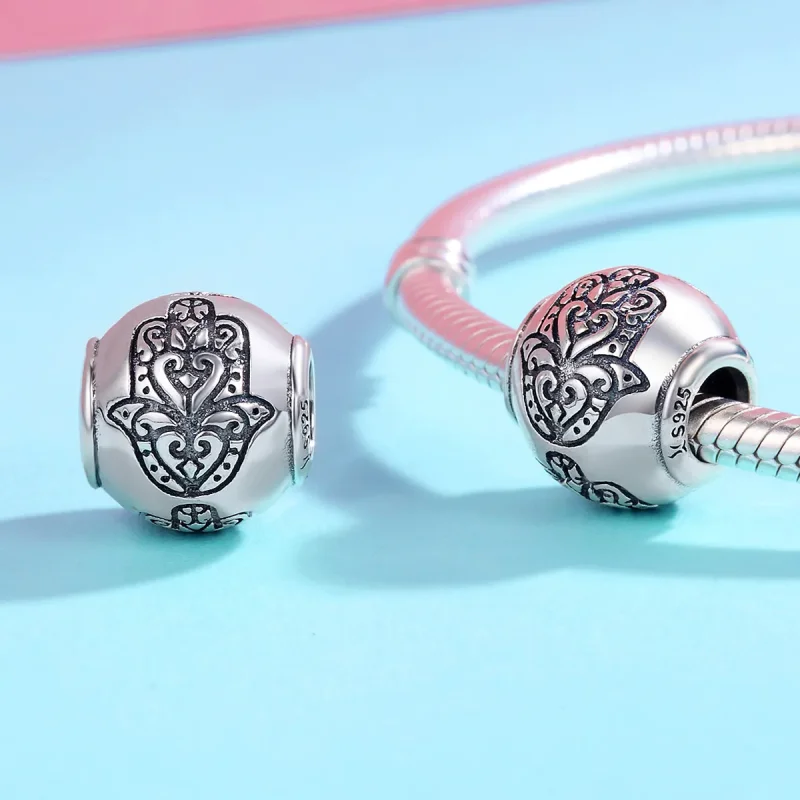 (imagine pentru) Talisman Tip Pandora Mâna Fatimei din argint - SCC306 - Vizualizare 5