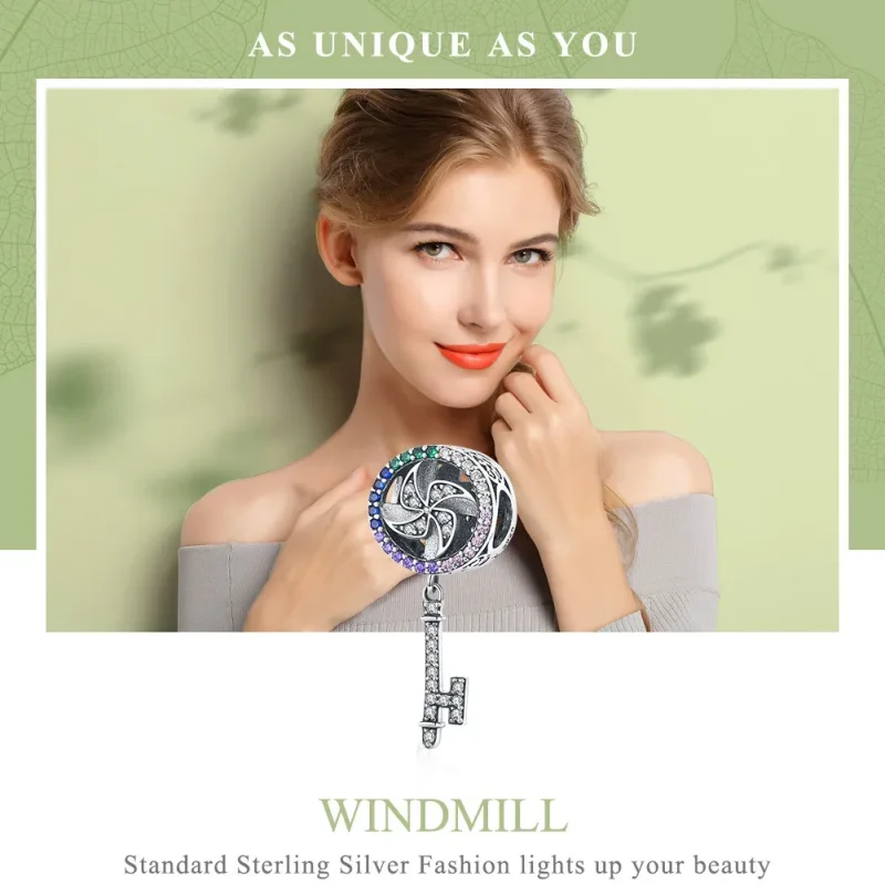 (imagine pentru) Talisman Tip Pandora Moara de vant din argint - SCC1081 - Vizualizare 2