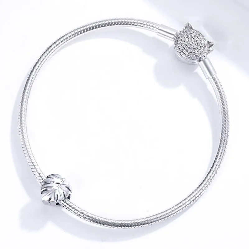 (imagine pentru) Talisman Tip Pandora Monstera din argint - BSC141 - Vizualizare 3