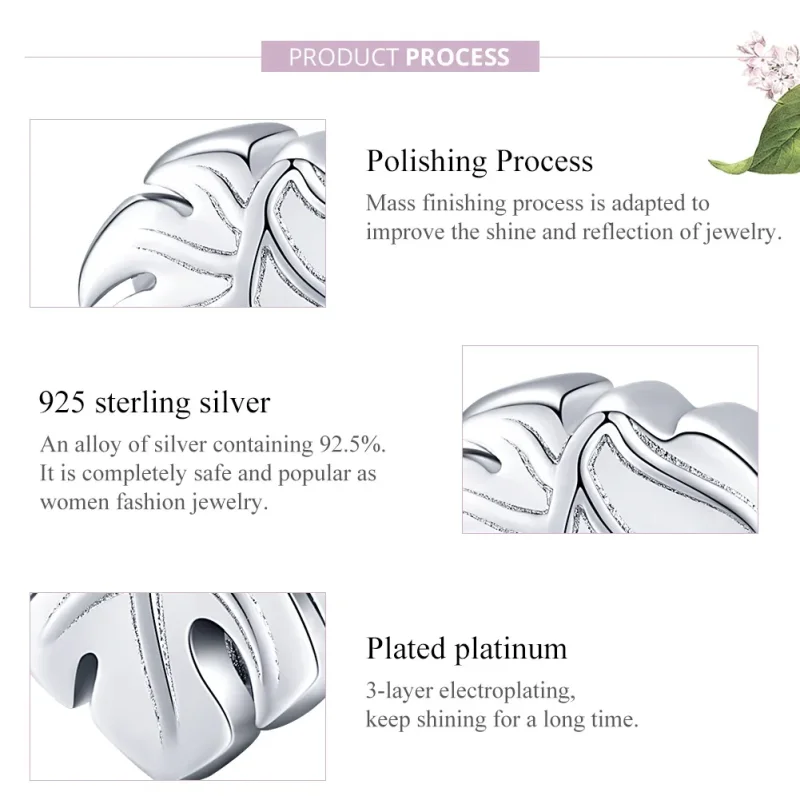 (imagine pentru) Talisman Tip Pandora Monstera din argint - BSC141 - Vizualizare 8