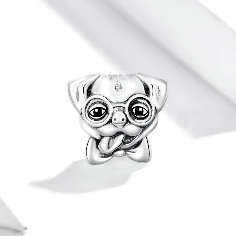 (imagine pentru) Talisman Tip Pandora Mops din argint - SCC1626 - Vizualizare 2