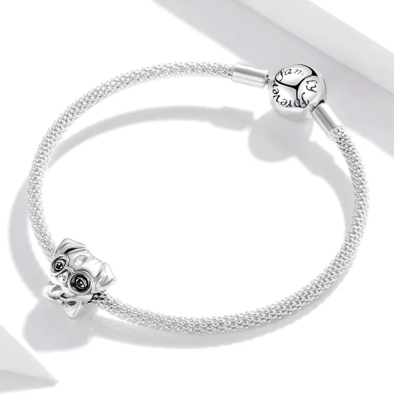 (imagine pentru) Talisman Tip Pandora Mops din argint - SCC1626 - Vizualizare 3