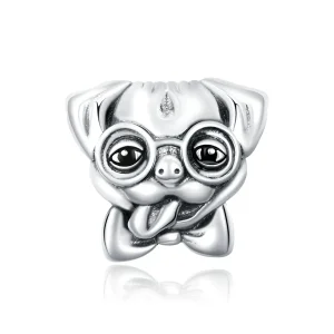 (imagine pentru) Talisman Tip Pandora Mops din argint - SCC1626