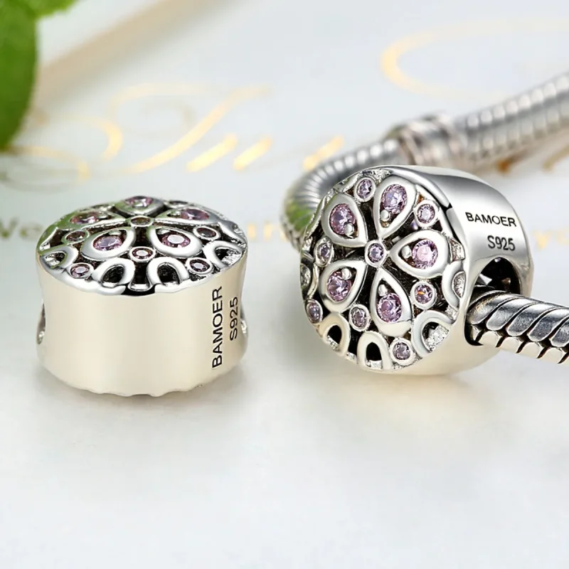 (imagine pentru) Talisman Tip Pandora Înflorit din argint - SCC053 - Vizualizare 2
