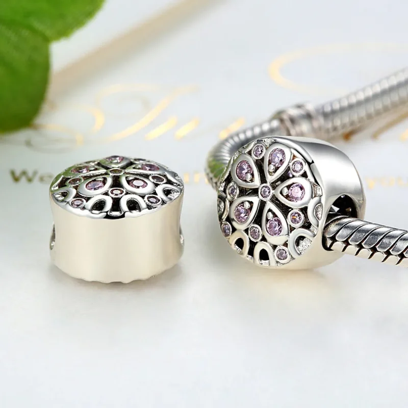 (imagine pentru) Talisman Tip Pandora Înflorit din argint - SCC053 - Vizualizare 4